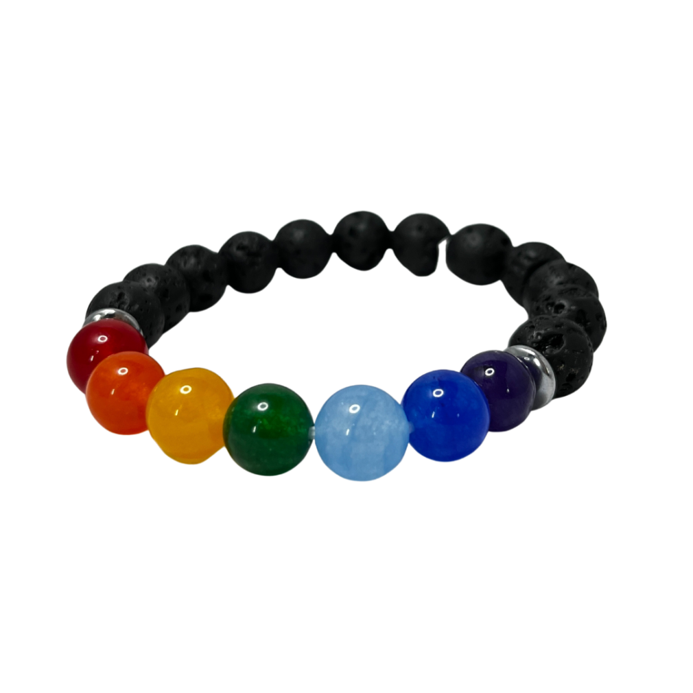 7 Chakra Lava Bead Bracelet