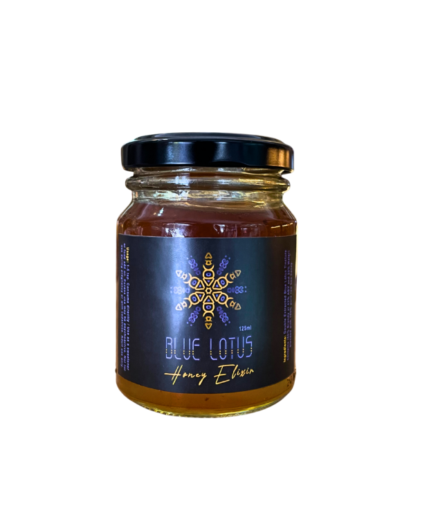 Blue lotus honey elixir with blue lotus tincture