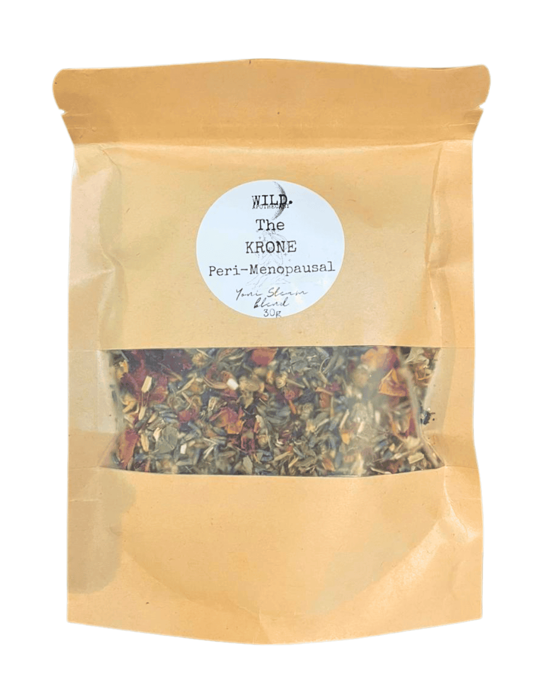 Wild Peri-Menopausal Yoni Steam botanical herbal blend for sacred self-care.