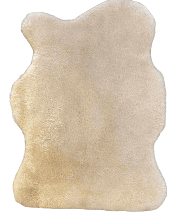 Natural sheepskin rug for meditation, yoga, and home décor.