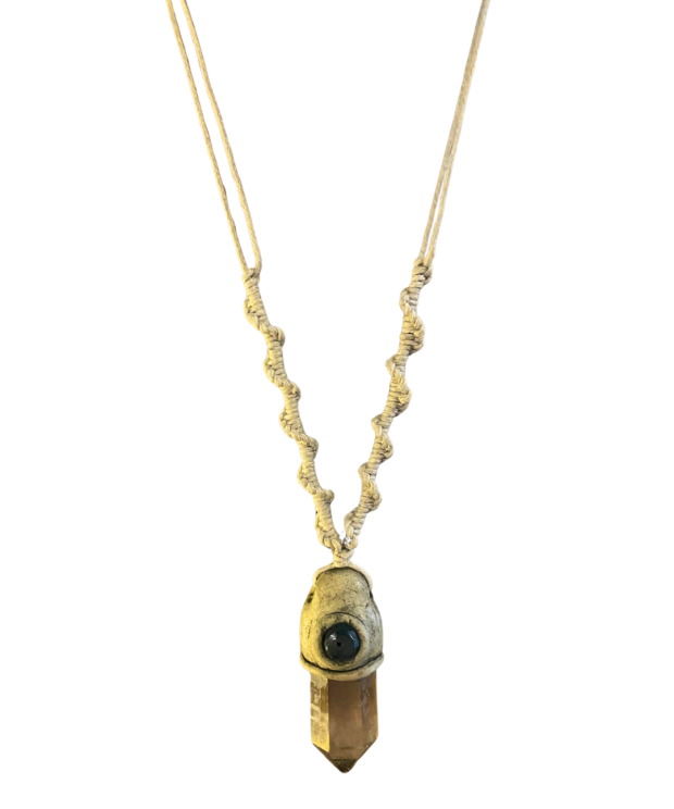 Clay and Macrame necklace
