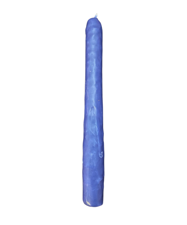 Large hand dipped dark blue spell candle