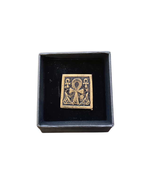 Ankh brass ring