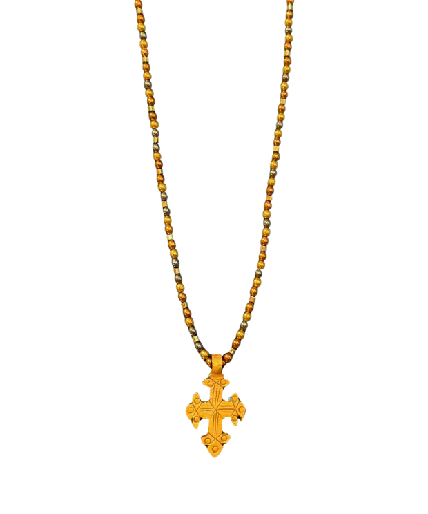 Ethiopian Cross with hematite